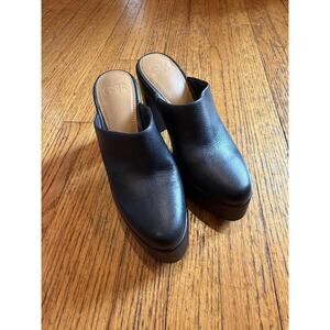 GB Gianni Bini Shoes Womens Size 6M Black Platform Mule Clog Heels Slip On